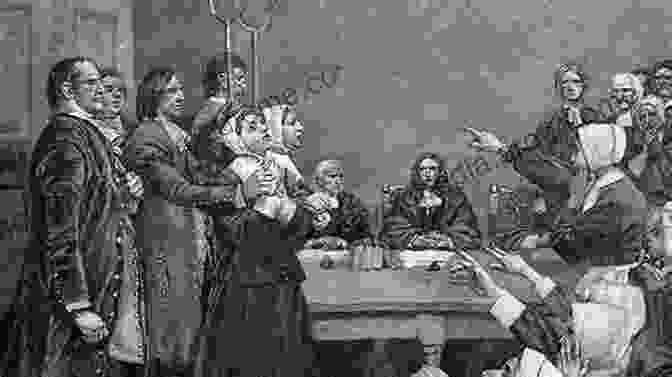 A Depiction Of A Witch Trial, With The Accused Being Questioned By The Judges. Witchcraft In Salem Village (Complete With Illustrations)