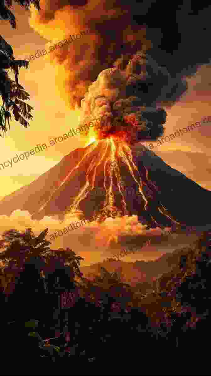 A Majestic Volcano Erupting Against A Vibrant Sky, Spewing Molten Lava And Ash Into The Atmosphere Volcanism And Global Environmental Change