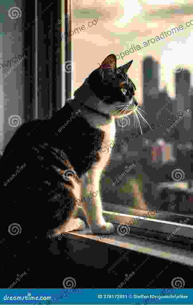 A Tabby Cat Lounges On A Windowsill, Gazing Out At The City Skyline. Felines Of New York: A Glimpse Into The Lives Of New York S Feline Inhabitants