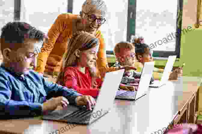 Child Using Laptop In Classroom Education Of Character: The Psychology Of Children Going To School