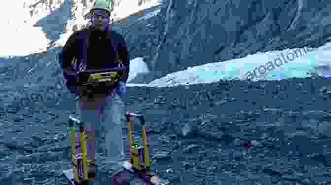 Geophysicist Using Ground Penetrating Radar On A Glacier Field Techniques In Glaciology And Glacial Geomorphology