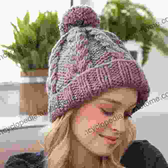 Intricate Circular Pattern Adding A Touch Of Elegance To A Cozy Hat Knitting In Circles: 100 Circular Patterns For Sweaters Bags Hats Afghans And More