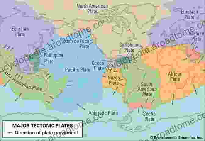 Map Of Earth's Tectonic Plates, Depicting Their Boundaries And Movement The Blue Planet: An To Earth System Science 3rd Edition